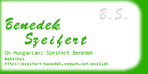 benedek szeifert business card